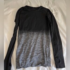 Swiftly tech longsleeve black to grey